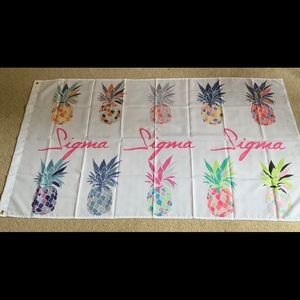 Sigma Sigma Sigma tapestry w/ pineapples